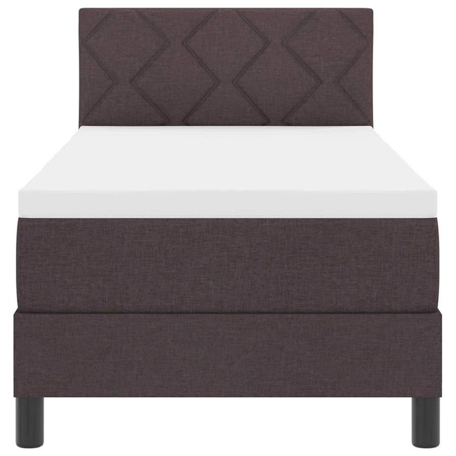 Boxspringbed met matras Donkerbruin 80 x 200 cm Stof