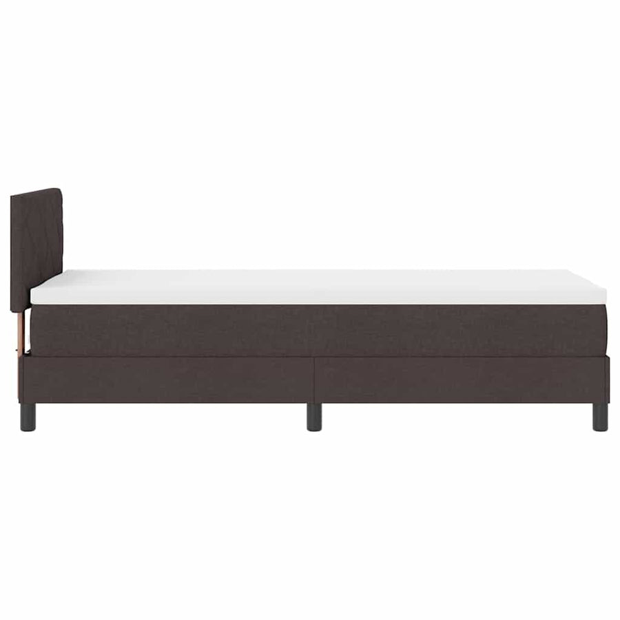 Boxspringbed met matras Donkerbruin 80 x 200 cm Stof
