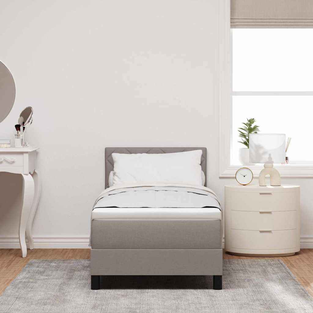 Boxspringbed met matras met hoofdeinde Taupe 80 x 200 cm Stof