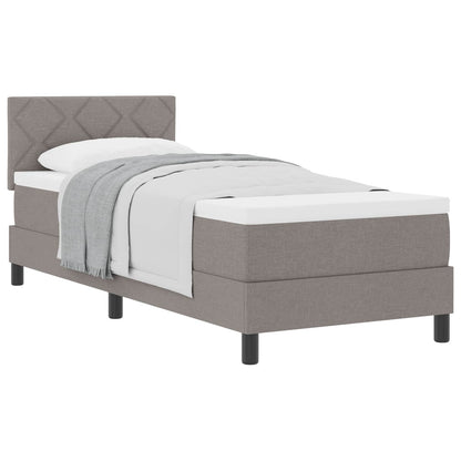 Boxspringbed met matras met hoofdeinde Taupe 80 x 200 cm Stof