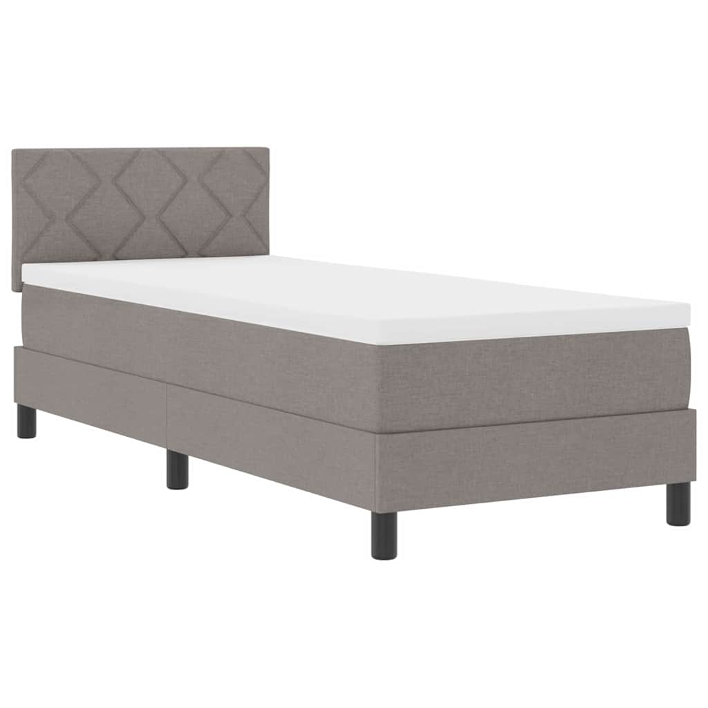 Boxspringbed met matras met hoofdeinde Taupe 80 x 200 cm Stof