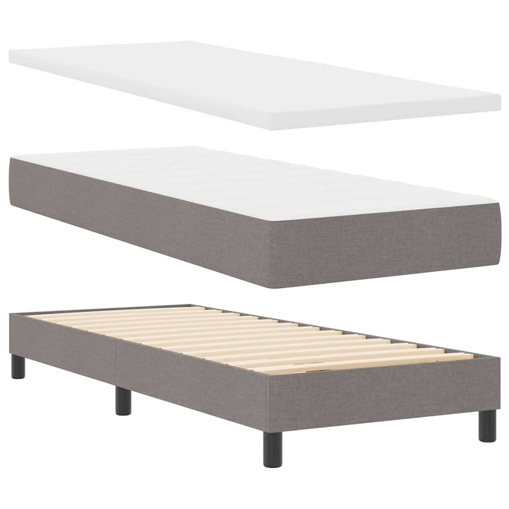 Boxspringbed met matras met hoofdeinde Taupe 80 x 200 cm Stof