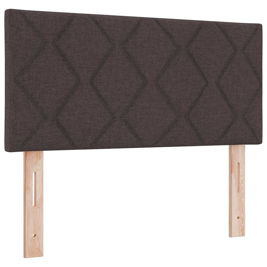 Boxspringbed met matras Donkerbruin 90 x 190 cm Stof