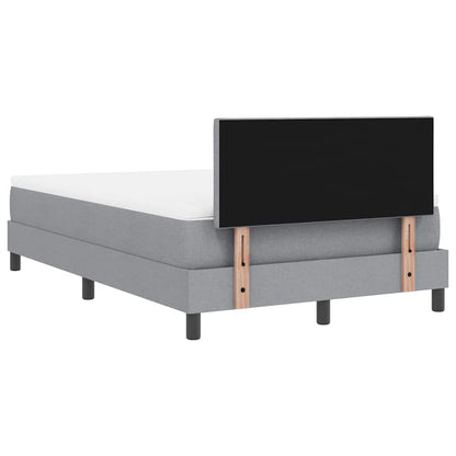 Boxspringbed met hoofdeinde Lichtgrijs 120 x 190 cm Stof
