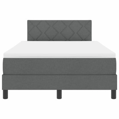 Boxspringbed met matras Donkergrijs 120 x 190 cm Stof