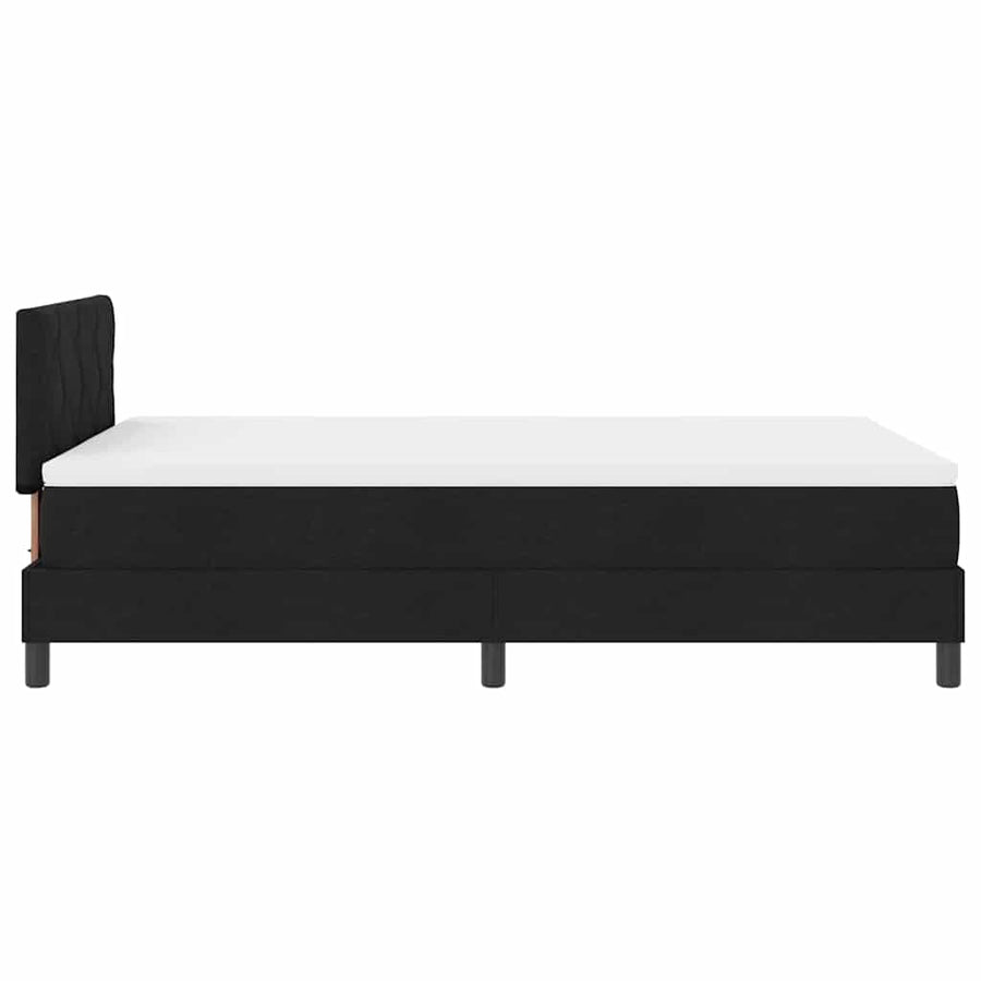 Boxspringbed met matras met hoofdeinde Zwart 120 x 190 cm Stof
