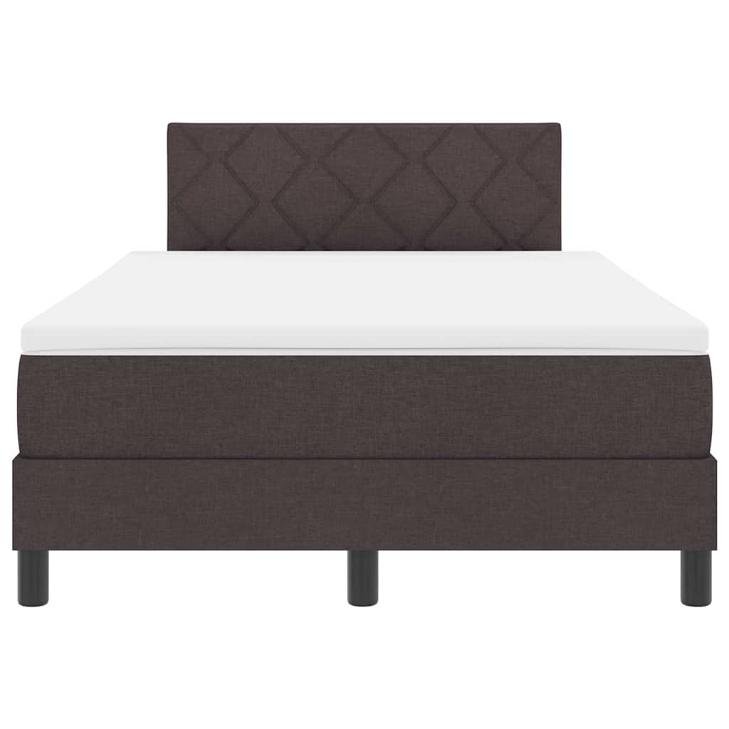 Boxspringbed met matras Donkerbruin 120 x 190 cm Stof