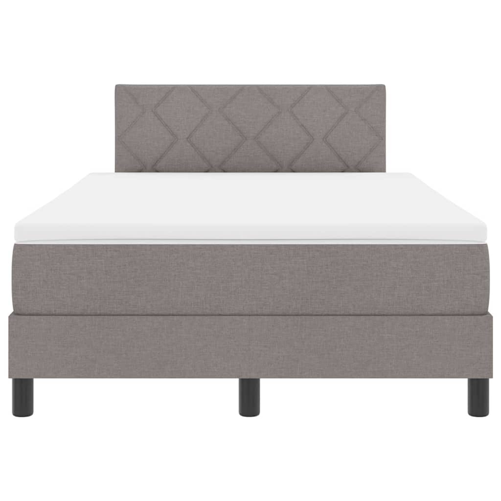 Boxspringbed met matras met hoofdeinde Taupe 120 x 190 cm Stof