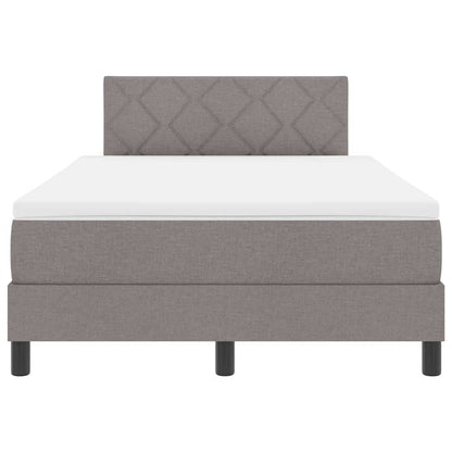 Boxspringbed met matras met hoofdeinde Taupe 120 x 190 cm Stof