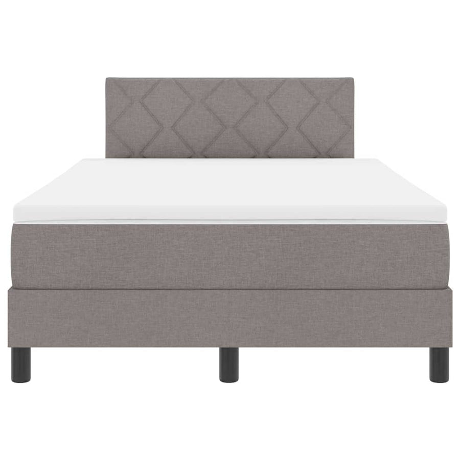 Boxspringbed met matras met hoofdeinde Taupe 120 x 190 cm Stof