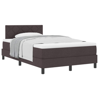 Boxspringbed met matras Donkerbruin 120 x 200 cm Stof