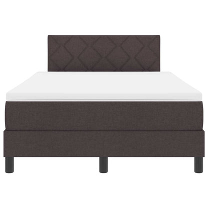 Boxspringbed met matras Donkerbruin 120 x 200 cm Stof
