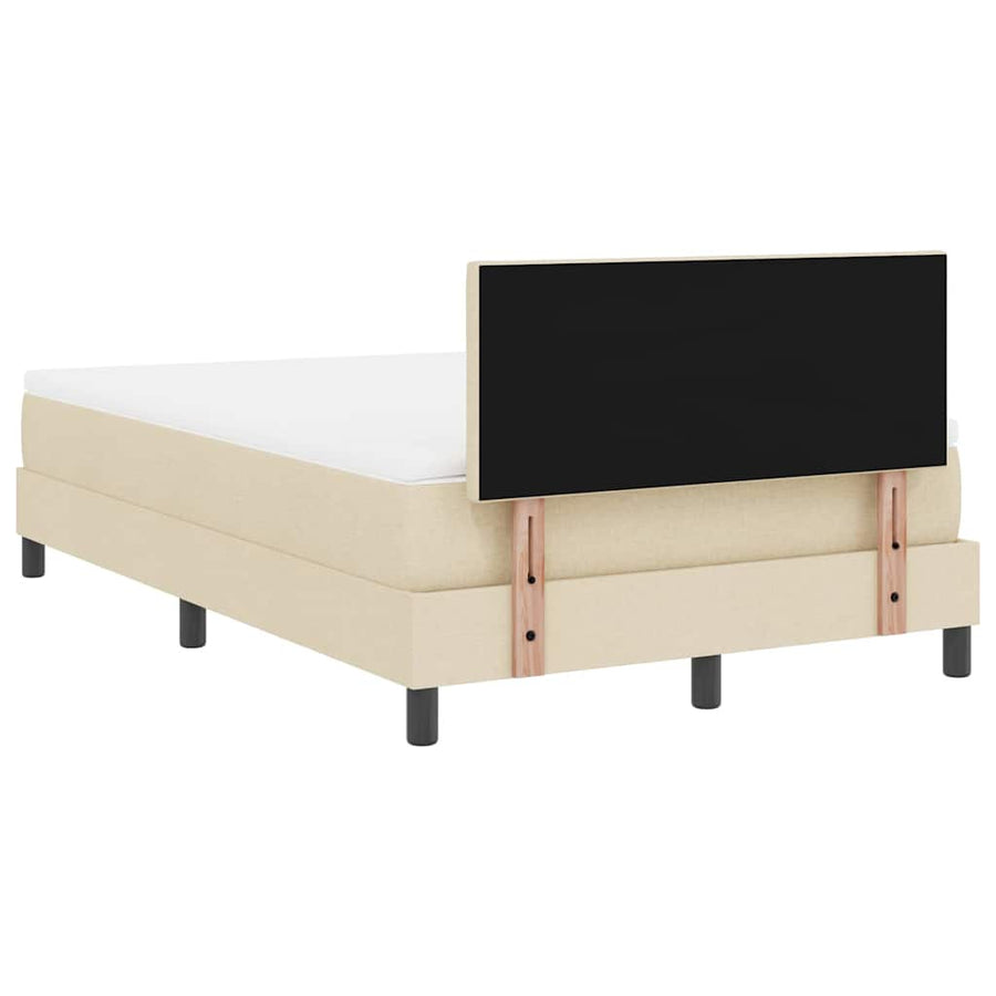 Boxspringbed met matras met hoofdeinde Crème 120 x 200 cm Stof
