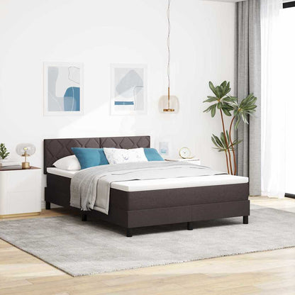 Boxspringbed met kussen Donkerbruin 140 x 200 cm Stof