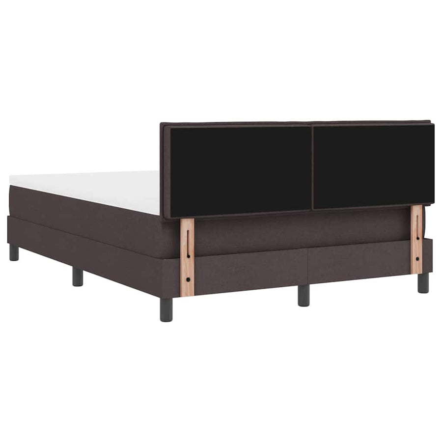 Boxspringbed met kussen Donkerbruin 140 x 200 cm Stof