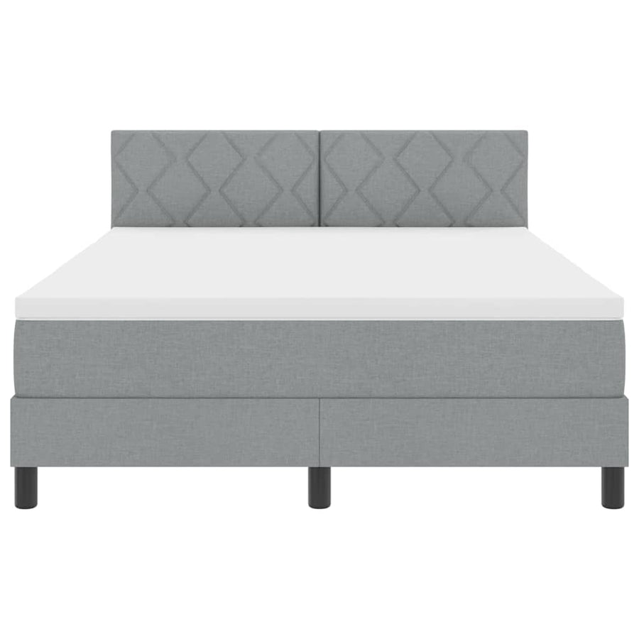 Boxspringbed met matras Lichtgrijs 160 x 200 cm Stof