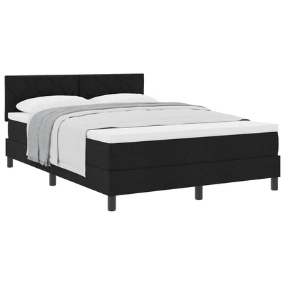 Boxspringbed met hoofdeinde Zwart 160 x 200 cm Stof