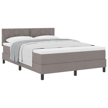 Boxspringbed met hoofdeinde Taupe 160 x 200 cm Stof