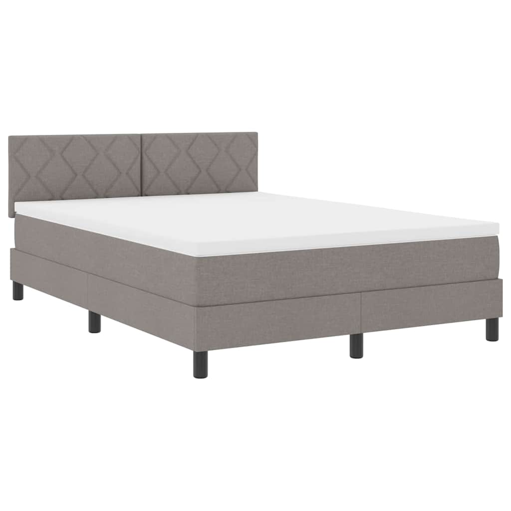 Boxspringbed met hoofdeinde Taupe 160 x 200 cm Stof