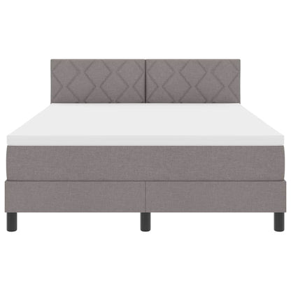 Boxspringbed met hoofdeinde Taupe 160 x 200 cm Stof