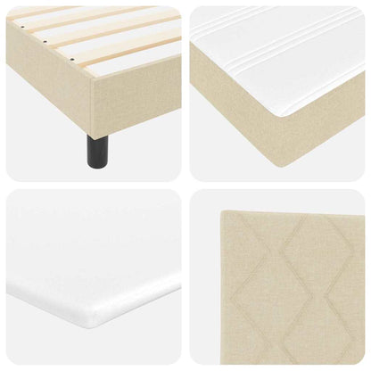 Boxspringbed met kussen met hoofdeinde Crème 160 x 200 cm Stof