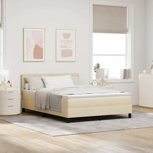 Boxspringbed met kussen met hoofdeinde Crème 160 x 200 cm Stof