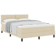 Boxspringbed met kussen met hoofdeinde Crème 160 x 200 cm Stof