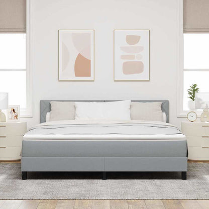 Boxspringbed met hoofdeinde Lichtgrijs 180 x 200 cm Stof
