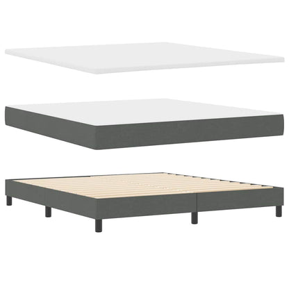 Boxspringbed met hoofdeinde Donkergrijs 180 x 200 cm Stof