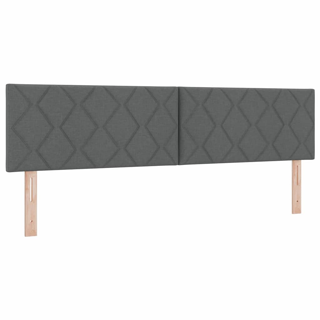 Boxspringbed met hoofdeinde Donkergrijs 180 x 200 cm Stof