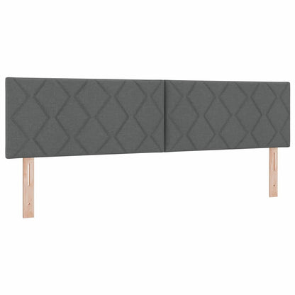 Boxspringbed met hoofdeinde Donkergrijs 180 x 200 cm Stof