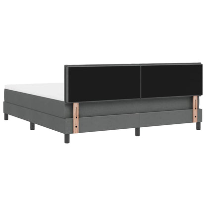 Boxspringbed met hoofdeinde Donkergrijs 180 x 200 cm Stof
