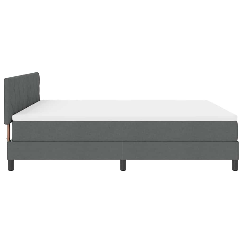 Boxspringbed met hoofdeinde Donkergrijs 180 x 200 cm Stof