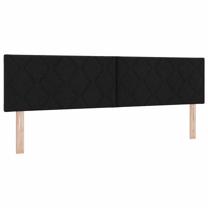 Boxspringbed met hoofdeinde Zwart 180 x 200 cm Stof