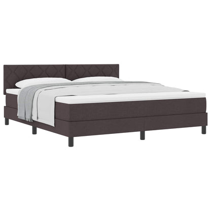 Boxspringbed met kussen Donkerbruin 180 x 200 cm Stof