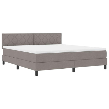 Boxspringbed met hoofdeinde Taupe 180 x 200 cm Stof
