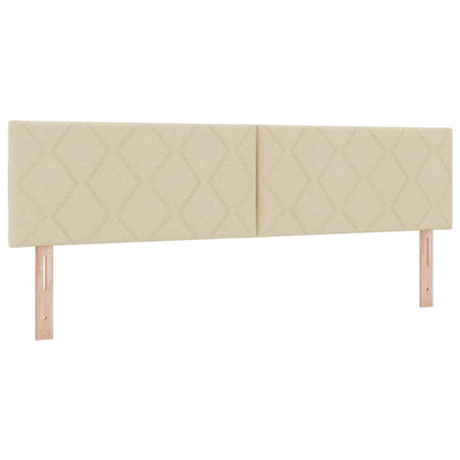Boxspringbed met kussen met hoofdeinde Crème 180 x 200 cm Stof