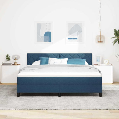 Boxspringbed met hoofdeinde Blauw 180 x 200 cm Stof