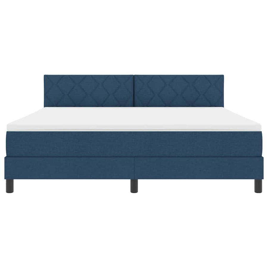 Boxspringbed met hoofdeinde Blauw 180 x 200 cm Stof