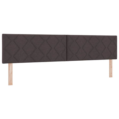 Boxspringbed met matras Donkerbruin 200 x 200 cm Stof