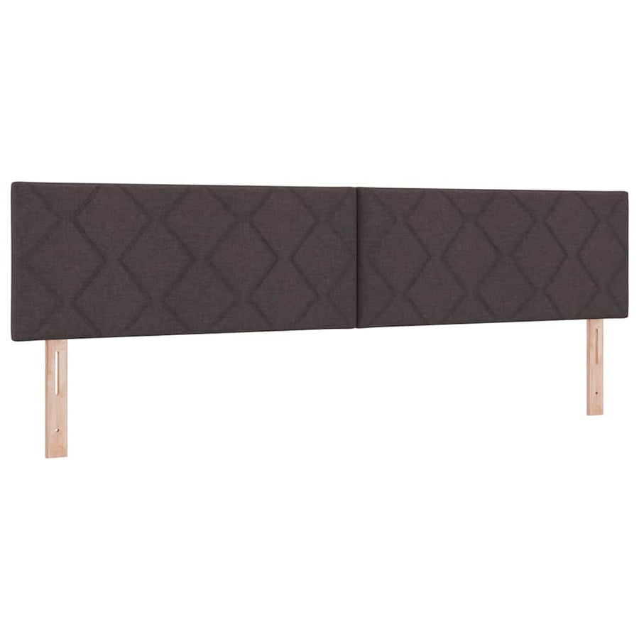 Boxspringbed met matras Donkerbruin 200 x 200 cm Stof