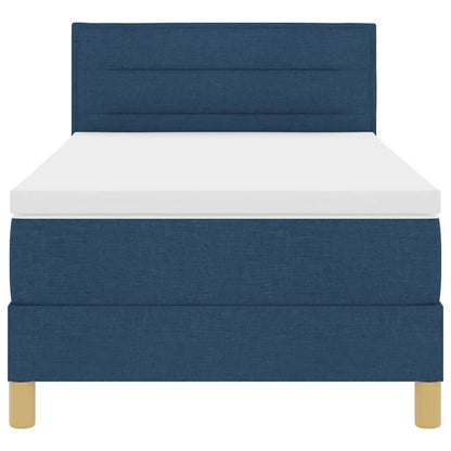 Boxspringbed met kussen met hoofdeinde Blauw 90 x 200 cm Stof