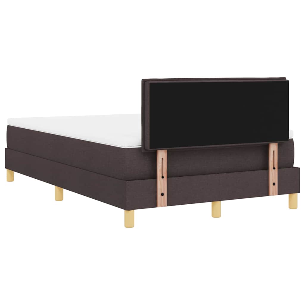 Boxspringbed met kussen Donkerbruin 120 x 190 cm Stof
