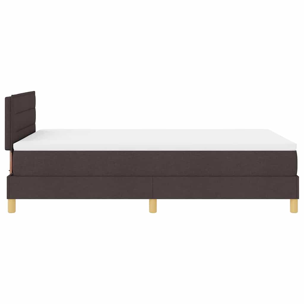 Boxspringbed met kussen Donkerbruin 120 x 190 cm Stof