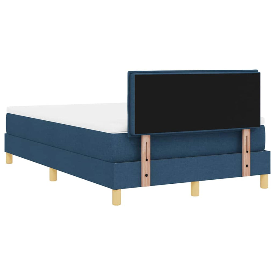 Boxspringbed met matras met hoofdeinde Blauw 120 x 190 cm Stof