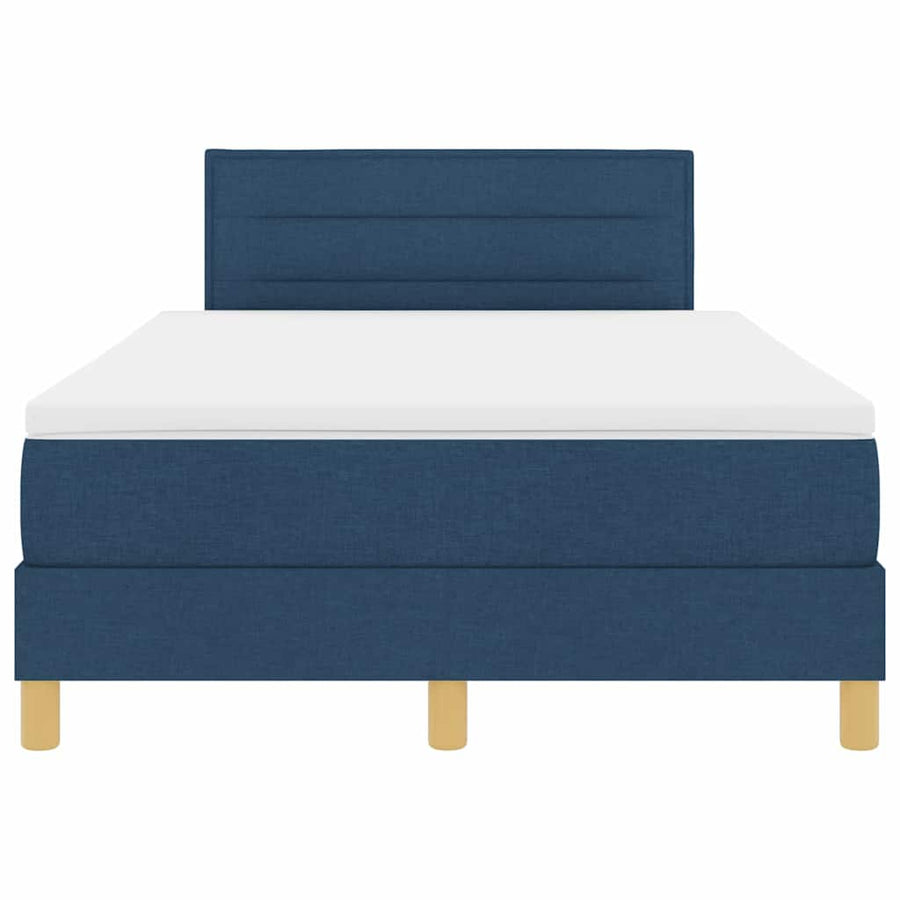 Boxspringbed met matras met hoofdeinde Blauw 120 x 190 cm Stof