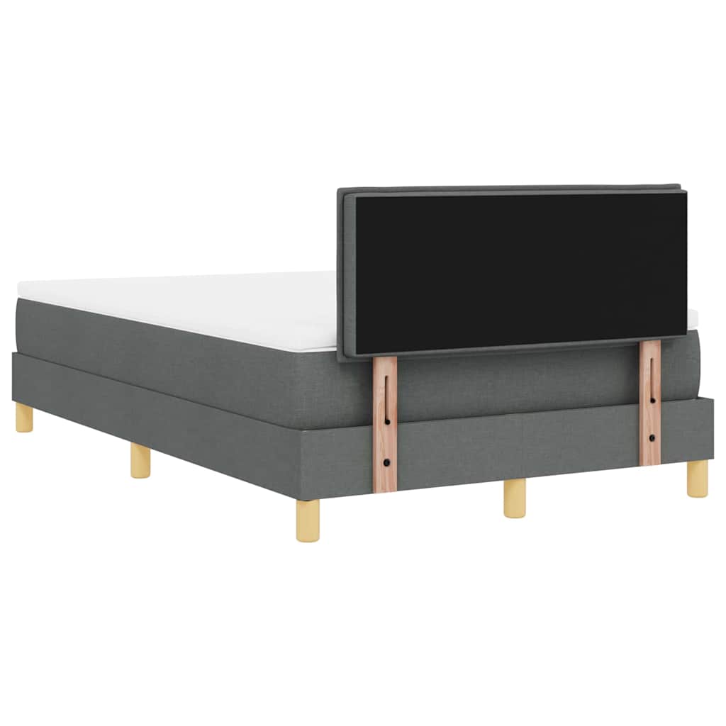 Boxspringbed met kussen Donkergrijs 120 x 200 cm Stof