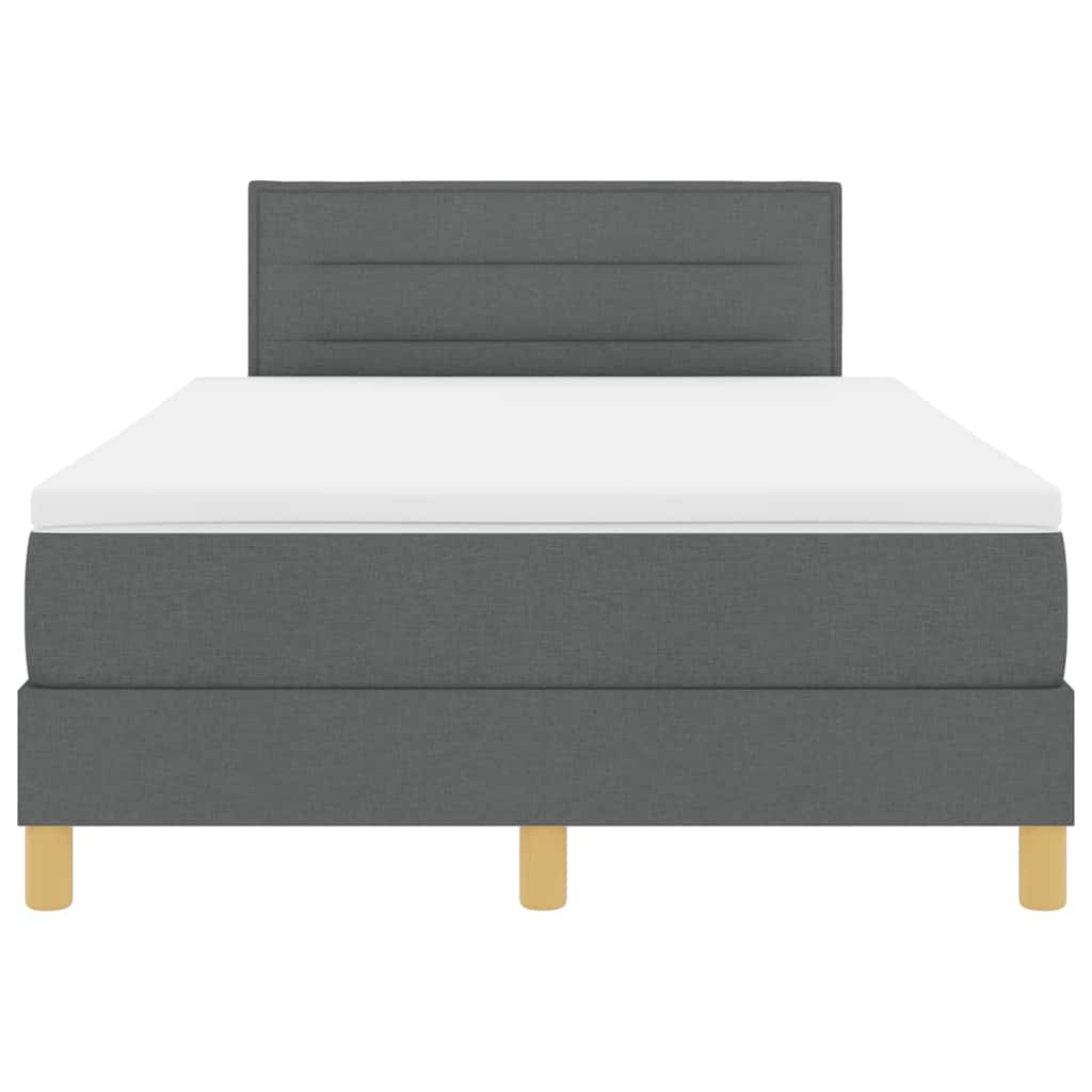 Boxspringbed met kussen Donkergrijs 120 x 200 cm Stof