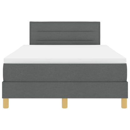 Boxspringbed met kussen Donkergrijs 120 x 200 cm Stof