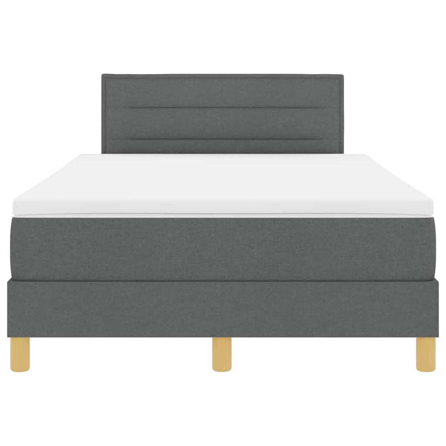 Boxspringbed met kussen Donkergrijs 120 x 200 cm Stof